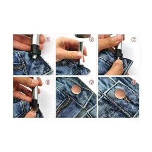 Kit de botones de mezclilla de metal con herramientas de_5