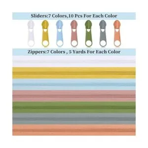 35 yardas7 piezas de colores surtidos 5 cremalleras de_3