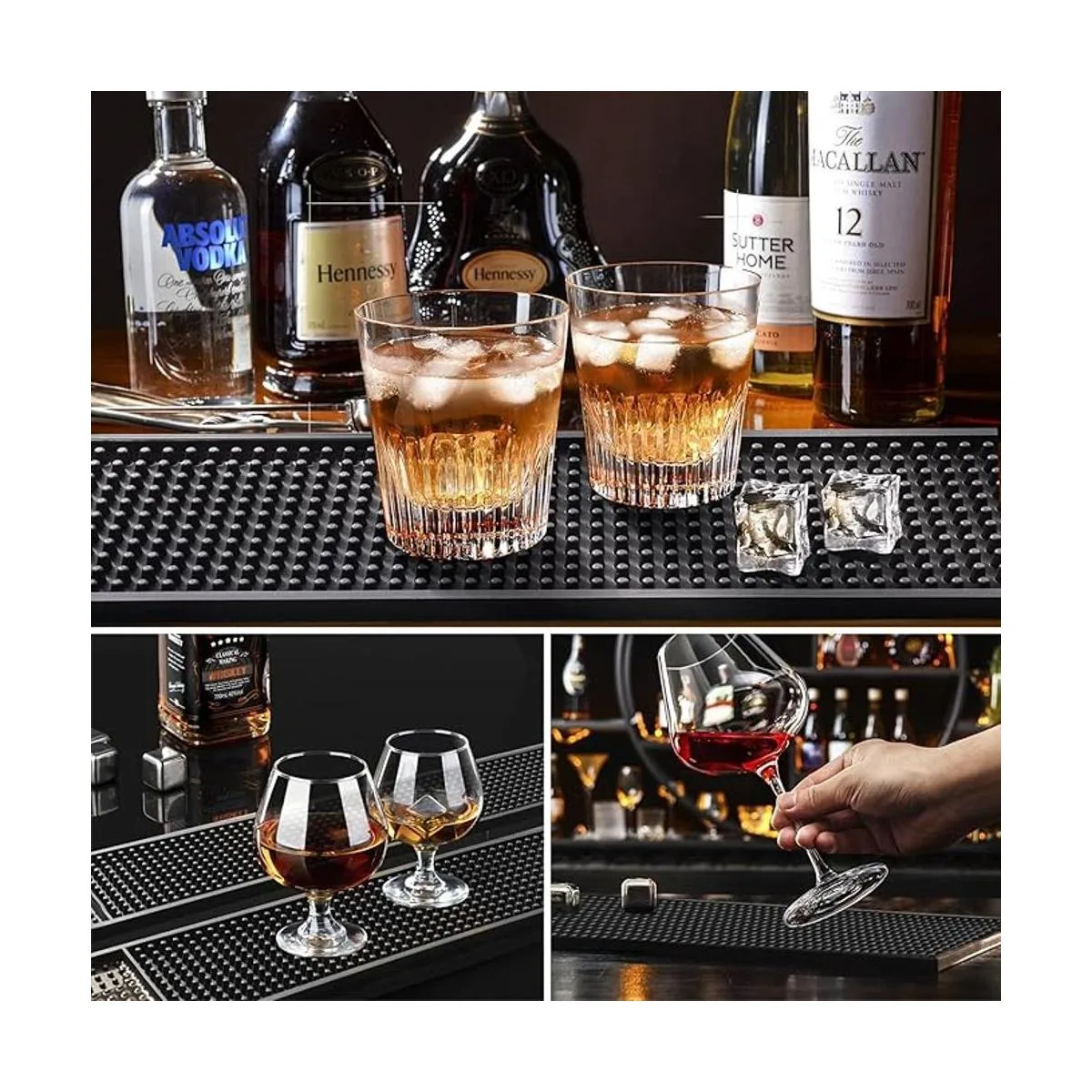 Facmogu 2 tapetes de goma para bar de café 24 x 3 23.6_3