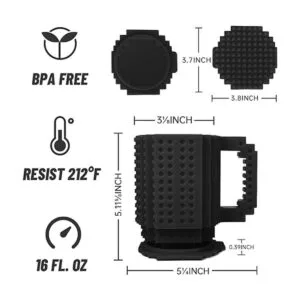 Fubarbar Tazas de café de ladrillo 12 onzas para niños_4