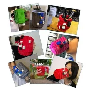 Fubarbar Tazas de café de ladrillo 12 onzas para niños_6