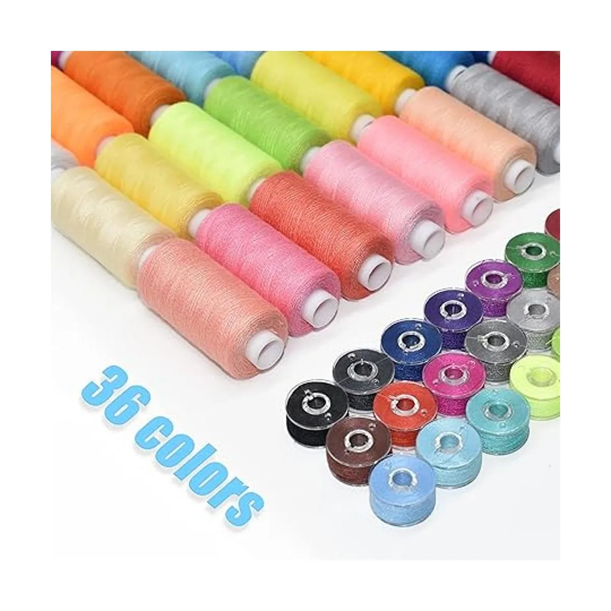 Juego de 72 hilos de coser de 36 colores con hilos de_2