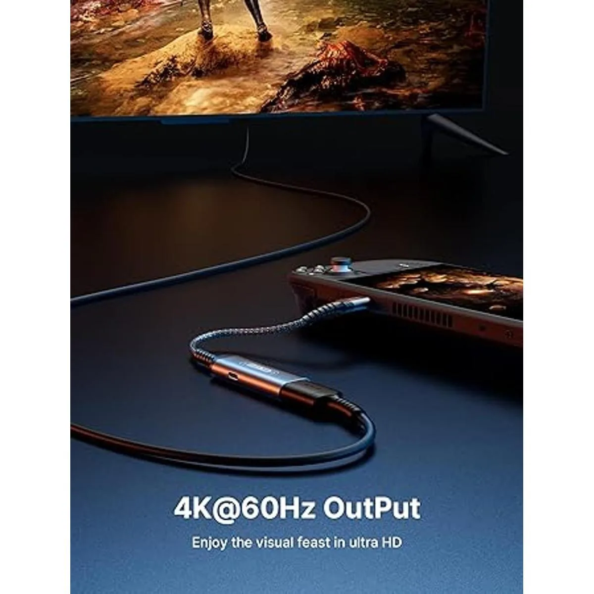 JSAUX USB C to HDMI Adapter and Charger for Steam Deck_4