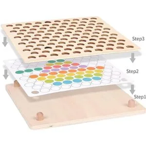 QZMTOY Juego de cuentas de madera para clavijas_4