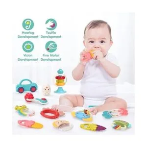 Qizebaby Juguetes para bebés de 6 a 12 meses 12 juguetes_3