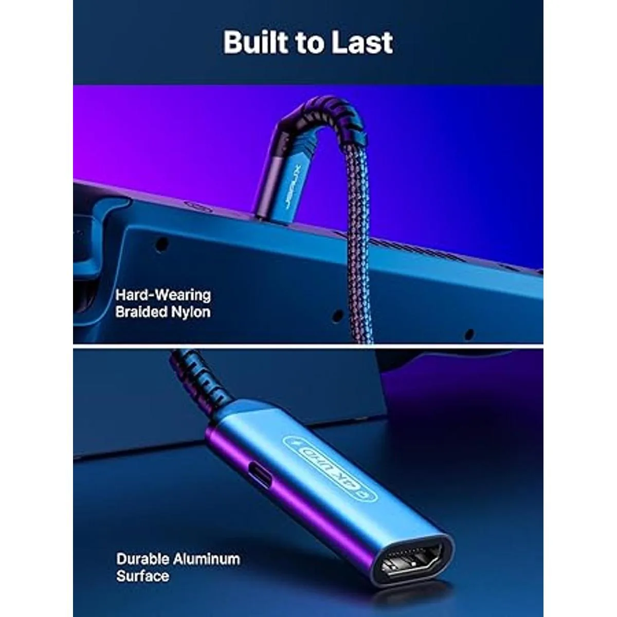 JSAUX USB C to HDMI Adapter and Charger for Steam Deck_5