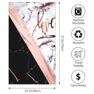 COVASA Juego de 2 toallas de mano para baño elegante_3