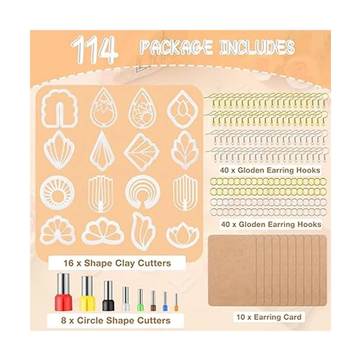 Kajaia Juego de 114 piezas de cortadores de aretes_5