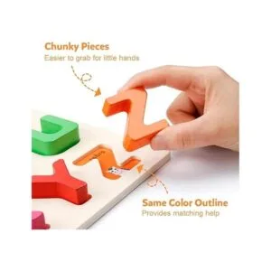 Coogam Rompecabezas de madera del alfabeto Tablero de_3