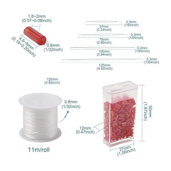 Craftdady 6400Pcs 24 Colors Glass Bugle Seed Beads 4.65mm_4