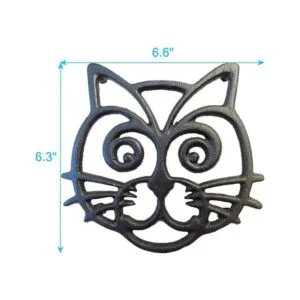 Salvamanteles para gatos hierro fundido negro para_5