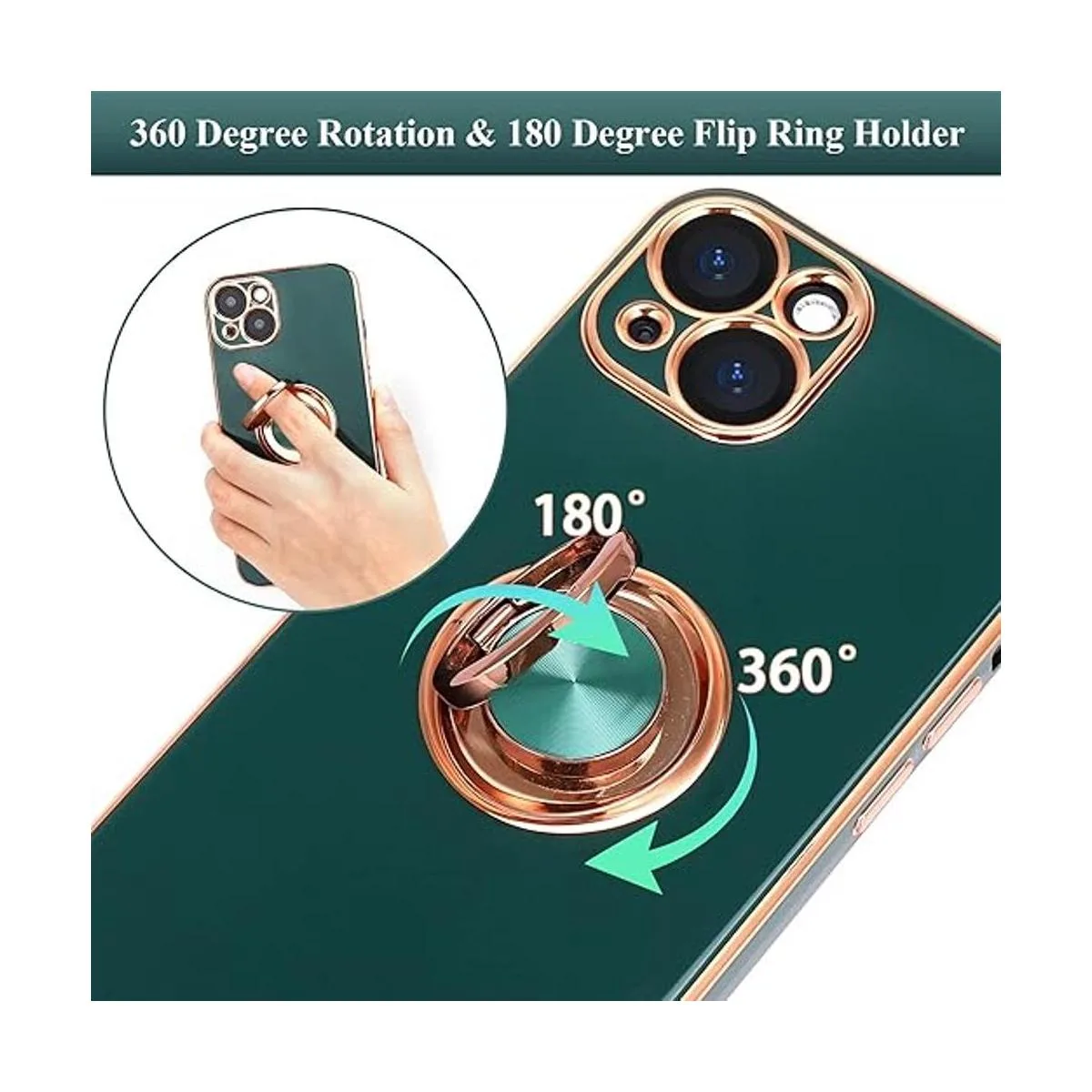 DOGODON Diseño para iPhone 13 soporte de anillo giratorio_2