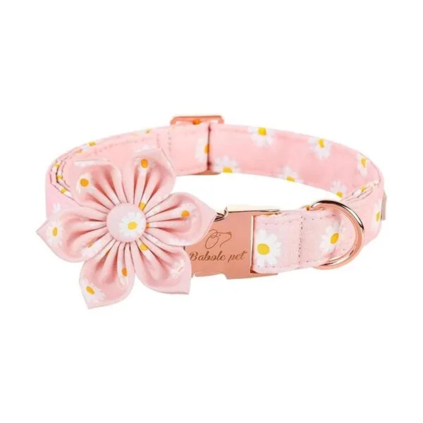 Babole Pet Collar de perro collar de flor de margarita_4