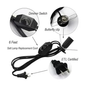 OHLGT 1 paquete de cable de lámpara de sal de repuesto con_4