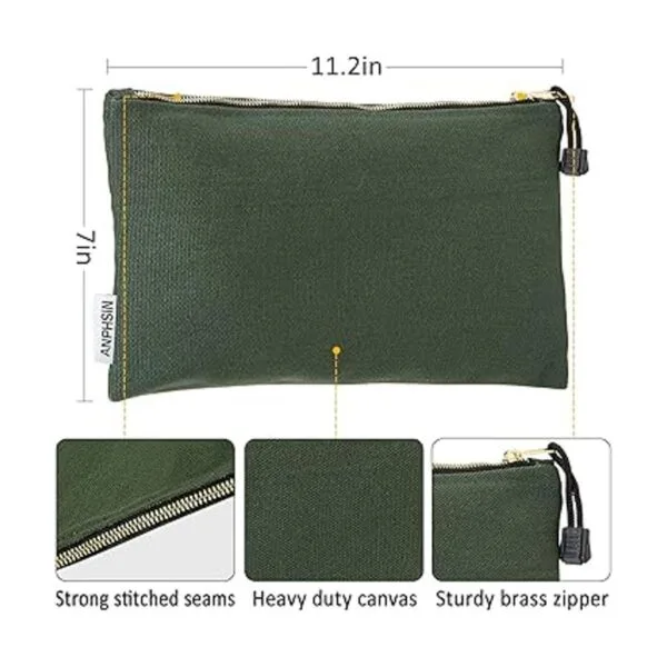 Paquete de 4 bolsas de herramientas de lona 16 onzas_3