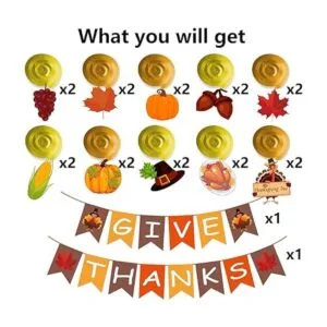 42Pcs Thanksgiving Decorations PreAssembled GIVE THANKS_3