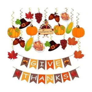 42Pcs Thanksgiving Decorations PreAssembled GIVE THANKS_1