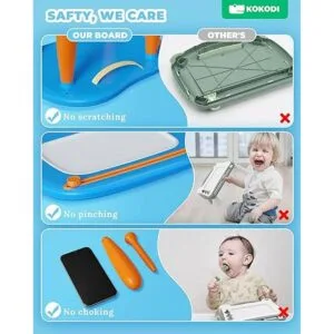 KOKODI Tabla de dibujo magnética para niños pequeños con_2