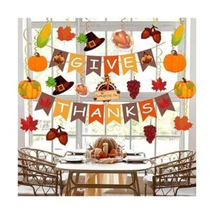42Pcs Thanksgiving Decorations PreAssembled GIVE THANKS_4