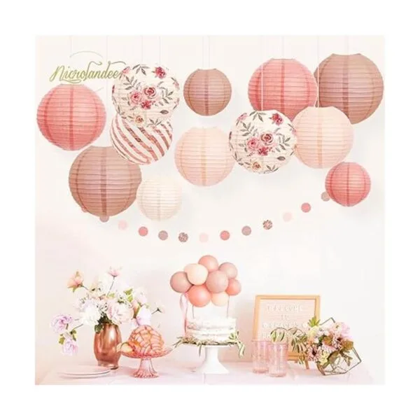 NICROLANDEE Decoraciones para fiestas de boda 12 faroles_5