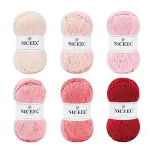 NICEEC Hilo de peso deportivo de 6 x 1.76 oz para tejer de_1