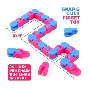 Paquete de 46 juguetes sensoriales de 24 eslabones con_3