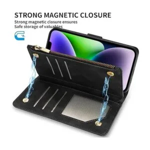 ZZXX Funda para iPhone 14 Plus con bloqueo RFID ranura_5