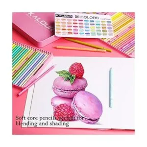 KALOUR Lápices de colores pastel macarrón juego de 50_5