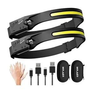 Linterna LED recargable paquete de 2 faros delanteros de_1