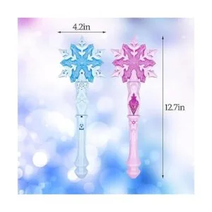 Varita de copo de nieve congelada iluminada con sonido_6