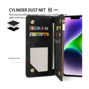 ZZXX Funda para iPhone 14 Plus con bloqueo RFID ranura_2