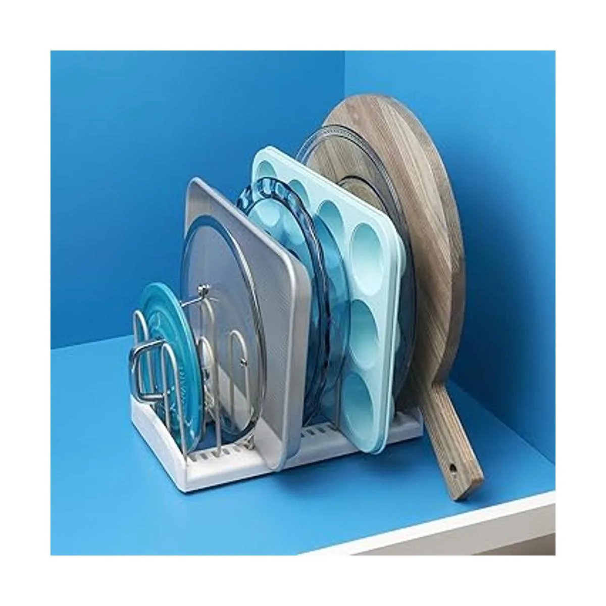 YouCopia Storemore Estante ajustable para bandeja y tapa_2