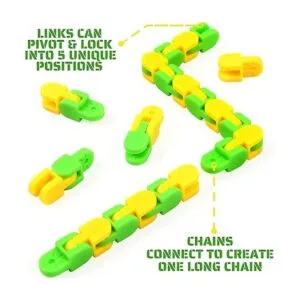 Paquete de 46 juguetes sensoriales de 24 eslabones con_4