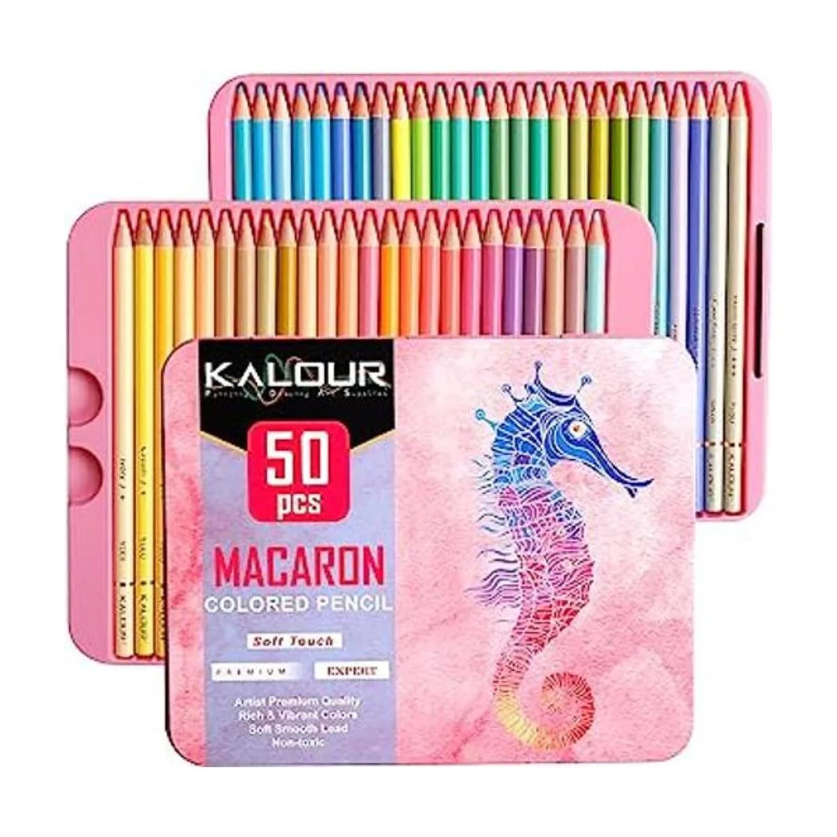 KALOUR Lápices de colores pastel macarrón juego de 50_1