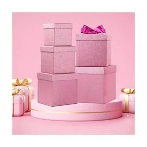 UNIQOOO Juego de 5 cajas de regalo de Navidad con_2