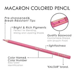 KALOUR Lápices de colores pastel macarrón juego de 50_4