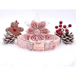 Unique style paws Collar de perro con flor collar de_4