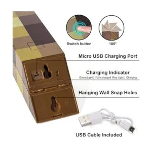 Lámpara de antorcha con montaje en pared luz nocturna LED_3