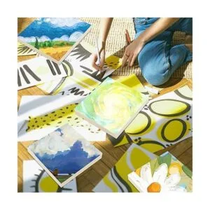 FSWCCK 10 tableros de madera de 6 x 6 pulgadas lona de_7