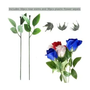 YOKOKE Juego de 30 piezas de tallo de alambre floral con_2