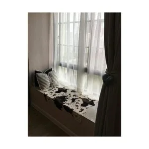 Alfombra con estampado de vaca cortada 3.6 x 2.5 pies_5