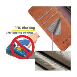 SUANPOT Funda tipo cartera con bloqueo RFID para Motorola_3