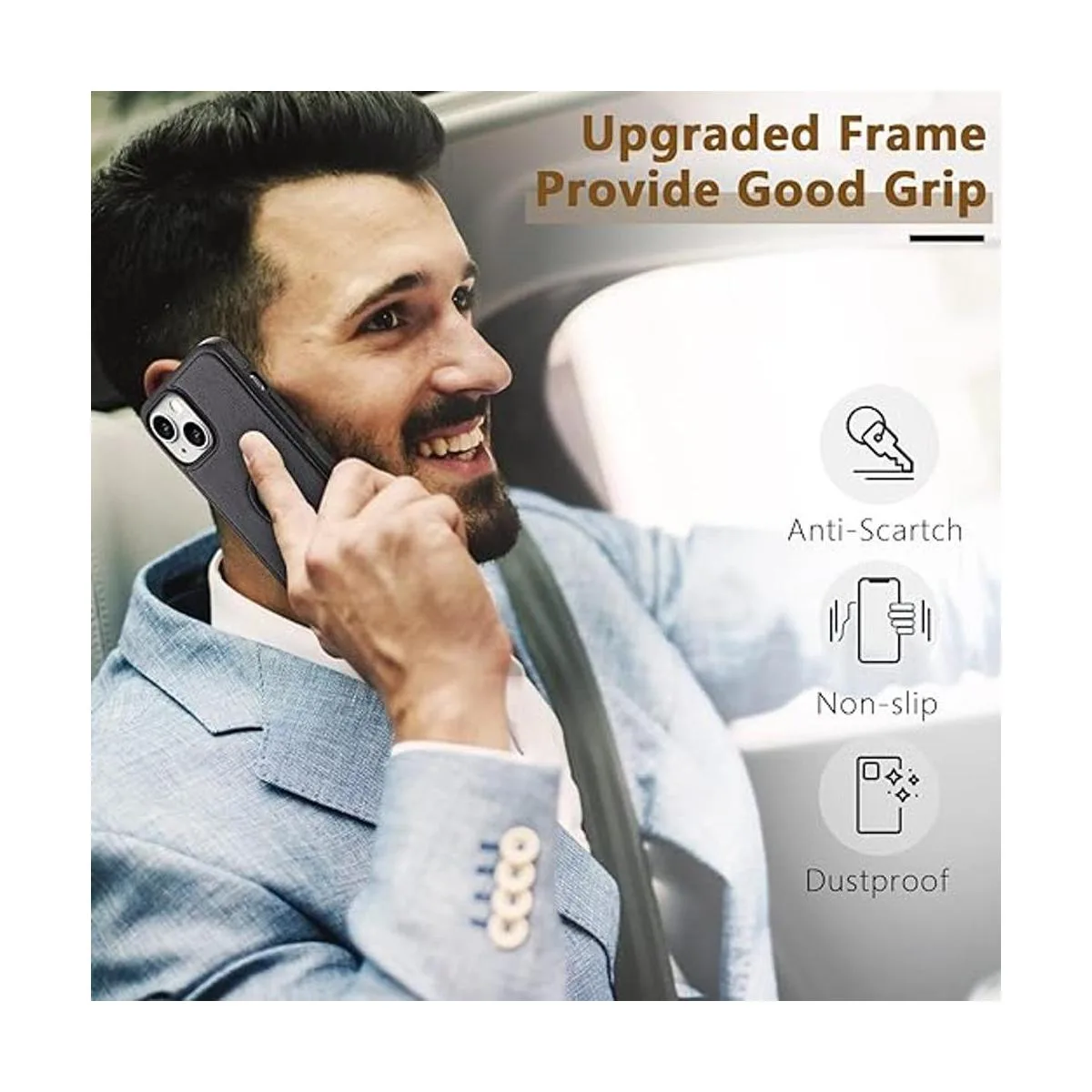 DOGODON Diseño compatible con iPhone 14 funda de cuero de_5