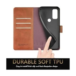 SUANPOT Funda tipo cartera con bloqueo RFID para Motorola_5