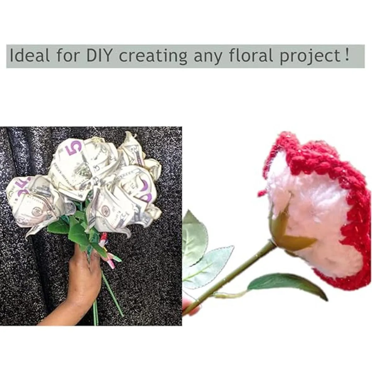 YOKOKE Juego de 30 piezas de tallo de alambre floral con_4