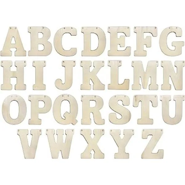 Letras de madera de 5 pulgadas 66 piezas letras del_1