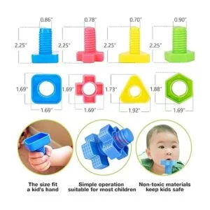 TOMYOU Juguetes apilables de 32 piezas de formas de_3