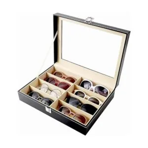 Siveit Organizador de lentes de sol de 8 ranuras caja de_3