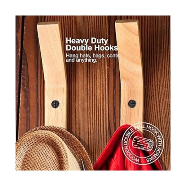 HNYYZL Ganchos de pared de madera paquete de 6 ganchos_6
