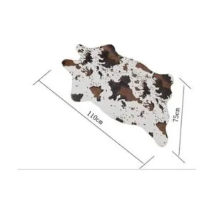 Alfombra con estampado de vaca cortada 3.6 x 2.5 pies_6